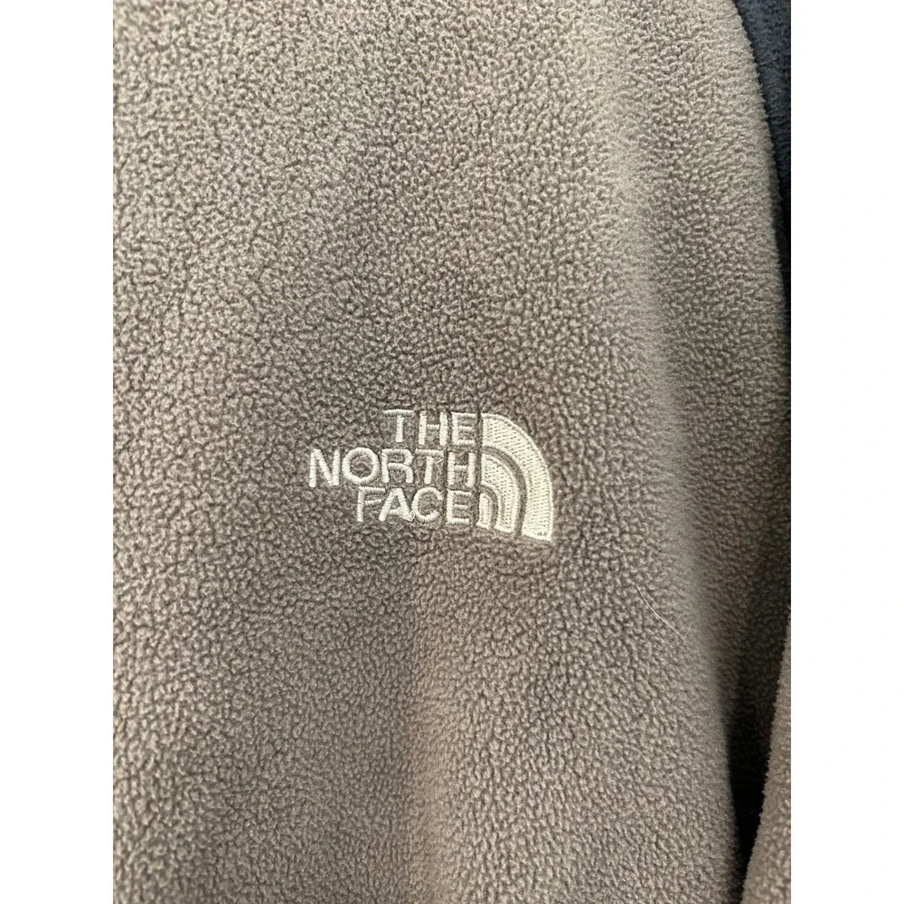 The North Face Mens XL Full Zip Fleece Jacket Coat Greige Color